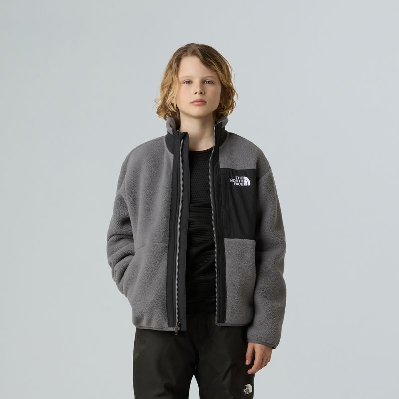 Детски суитшърт от полар The North Face Yumiori Full Zip smoked pearl/black 4