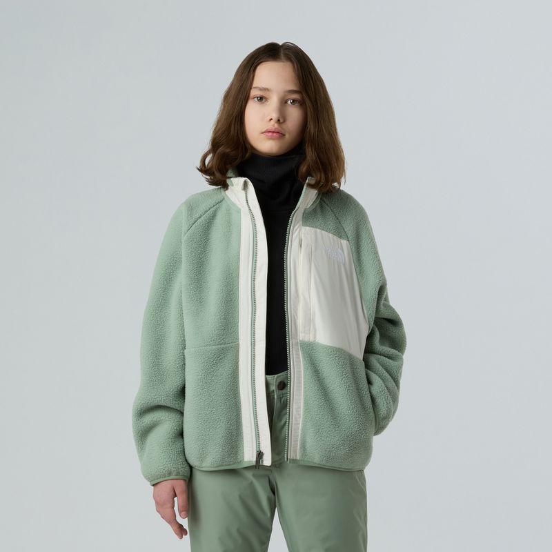 Детски суитшърт от полар The North Face Yumiori Full Zip slate moss/white dune 4