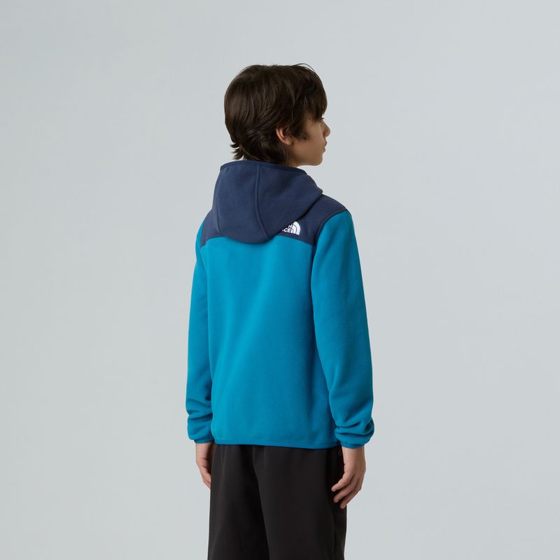 Детски суитшърт от полар The North Face Teen Glacier Full Zip Hoodie dusk blue/summit navy 5