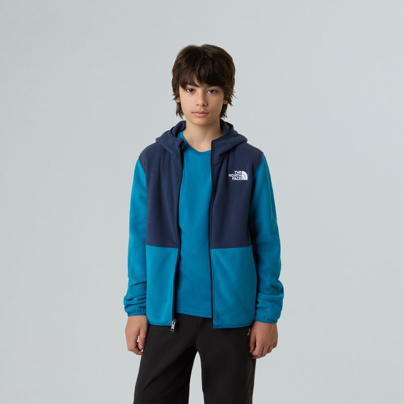 Детски суитшърт от полар The North Face Teen Glacier Full Zip Hoodie dusk blue/summit navy 6