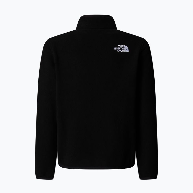 Детски суитшърт от полар The North Face Teen Glacier 1/4 Zip black 2