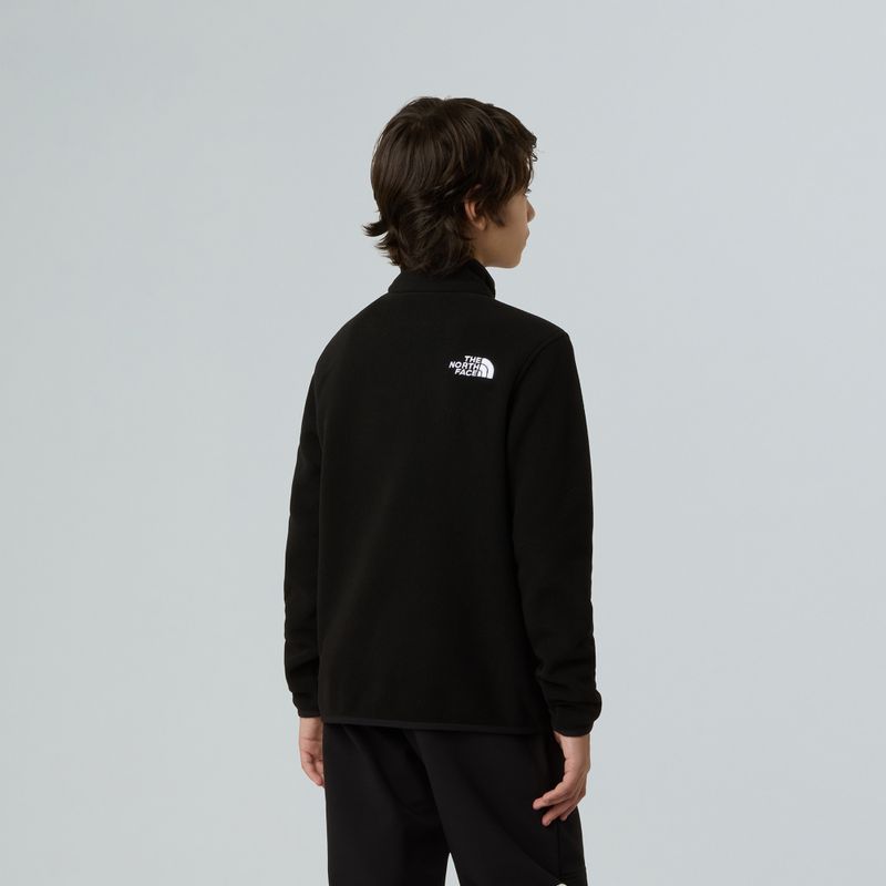 Детски суитшърт от полар The North Face Teen Glacier 1/4 Zip black 5