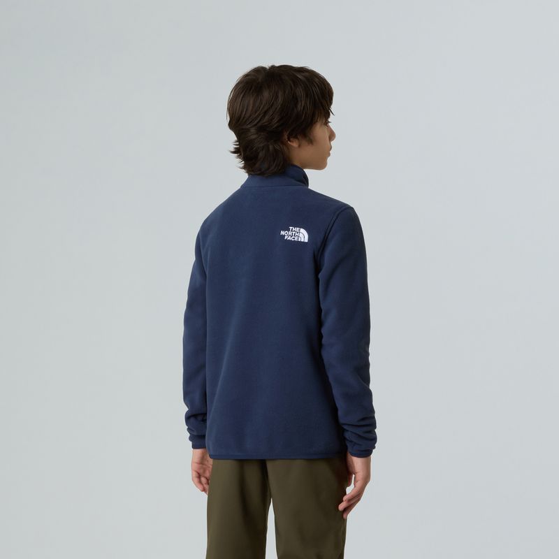 Детски суитшърт от полар The North Face Teen Glacier 1/4 Zip summit navy 5