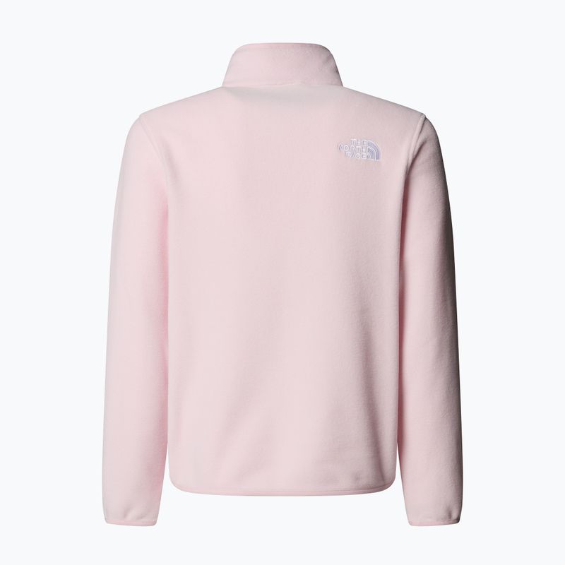 Детски суитшърт от полар The North Face Teen Glacier 1/4 Zip pale blossom 2