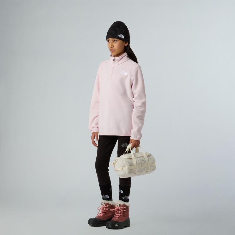 Детски суитшърт от полар The North Face Teen Glacier 1/4 Zip pale blossom 4