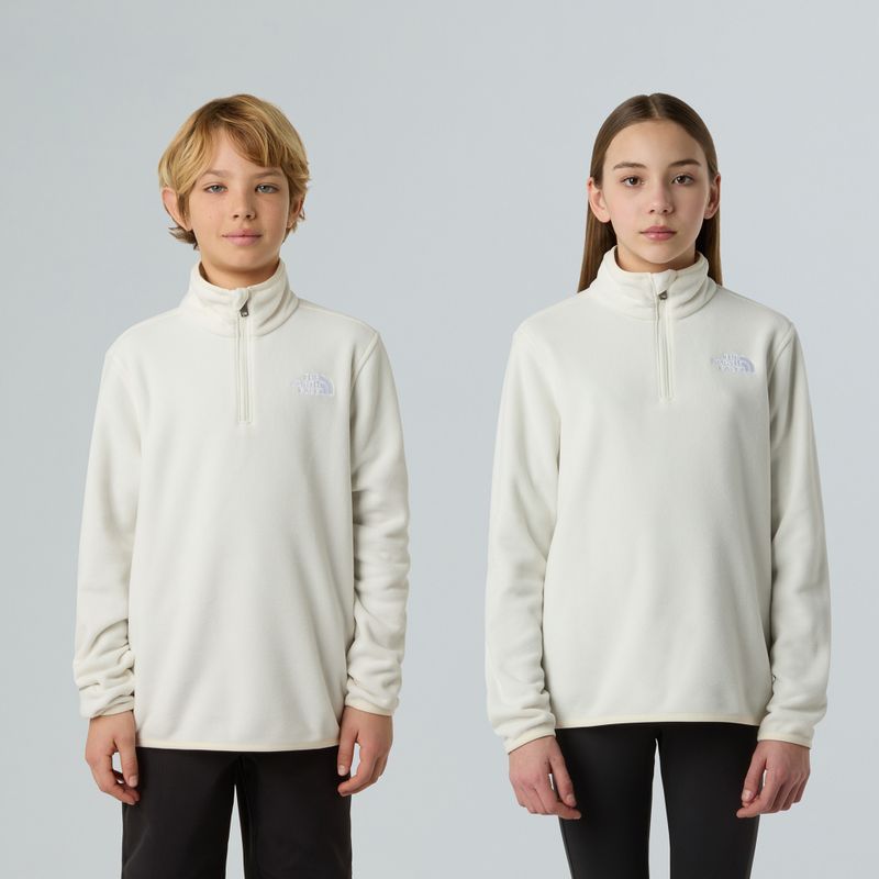 Детски суитшърт от полар The North Face Teen Glacier 1/4 Zip wine dune 3