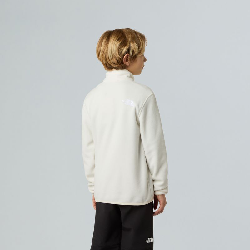 Детски суитшърт от полар The North Face Teen Glacier 1/4 Zip wine dune 5
