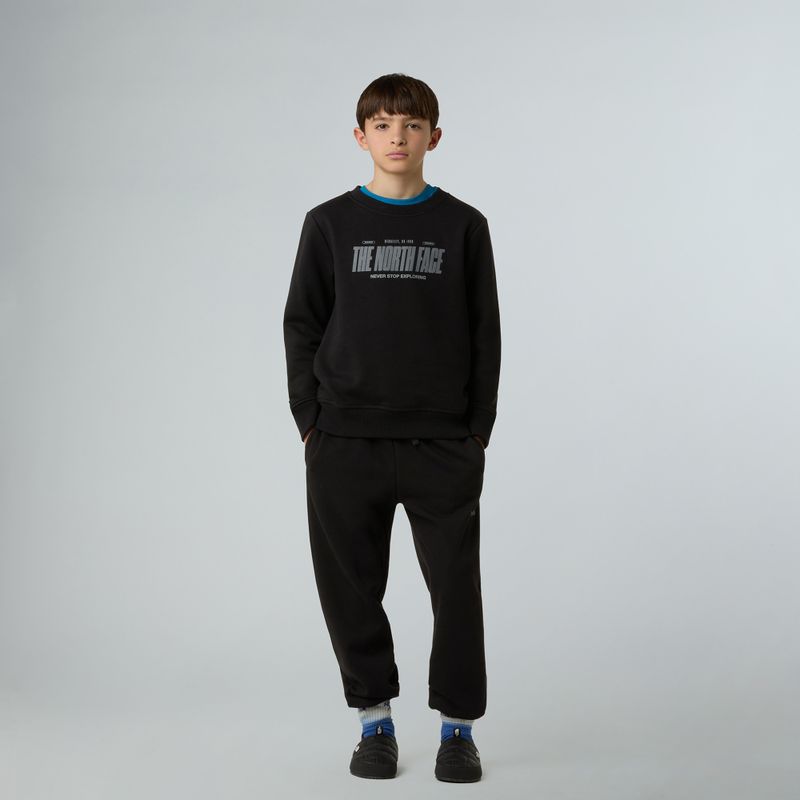 Детски суитшърт The North Face Reflective Logo Relaxed Crew black 2
