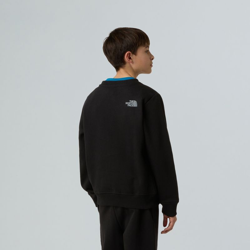 Детски суитшърт The North Face Reflective Logo Relaxed Crew black 3