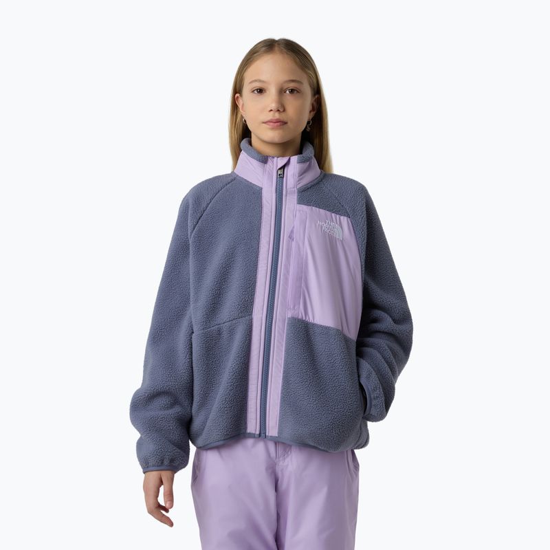 Детски суитшърт от полар The North Face Yumiori Full Zip twilight galaxy/lite lilac