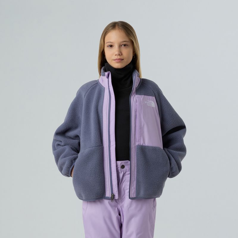 Детски суитшърт от полар The North Face Yumiori Full Zip twilight galaxy/lite lilac 4