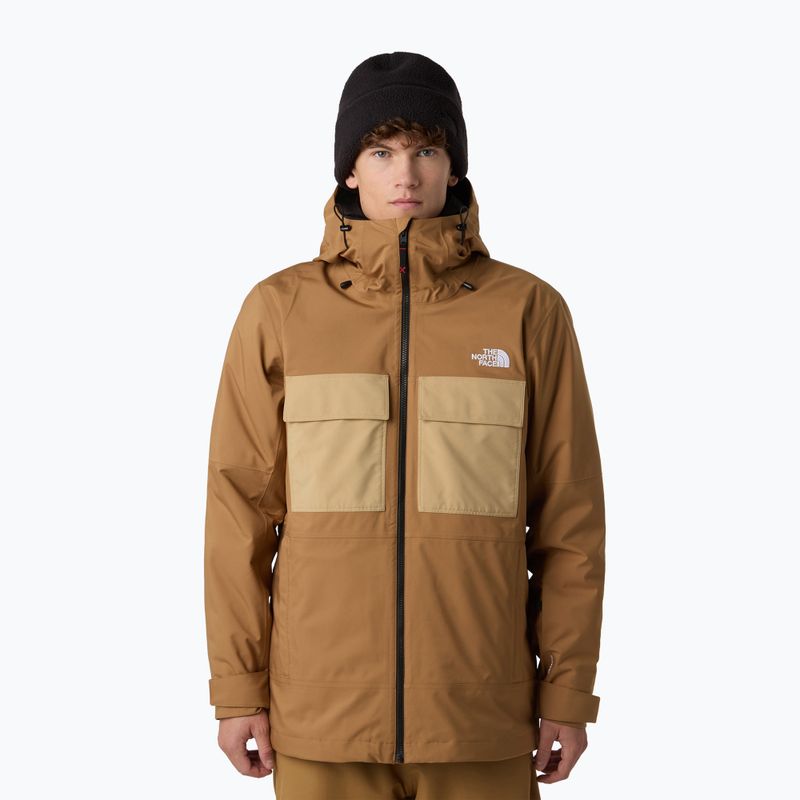 Мъжко яке за сноуборд The North Face Fourbarrel Triclimate utility brown/khaki
