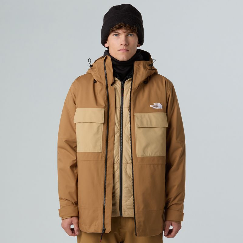 Мъжко яке за сноуборд The North Face Fourbarrel Triclimate utility brown/khaki 4