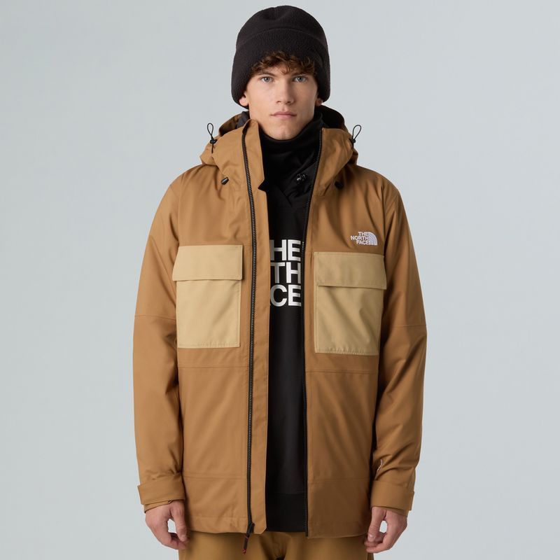 Мъжко яке за сноуборд The North Face Fourbarrel Triclimate utility brown/khaki 5