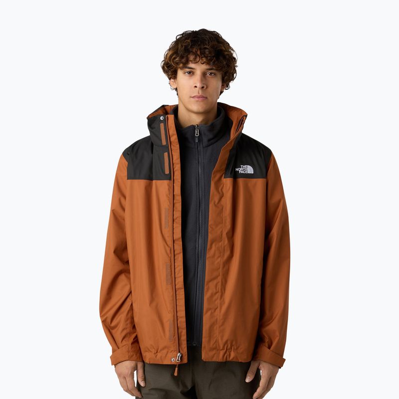 Мъжко яке 3в1 The North Face Evolve II Triclimate burnt umber/asphalt grey 3