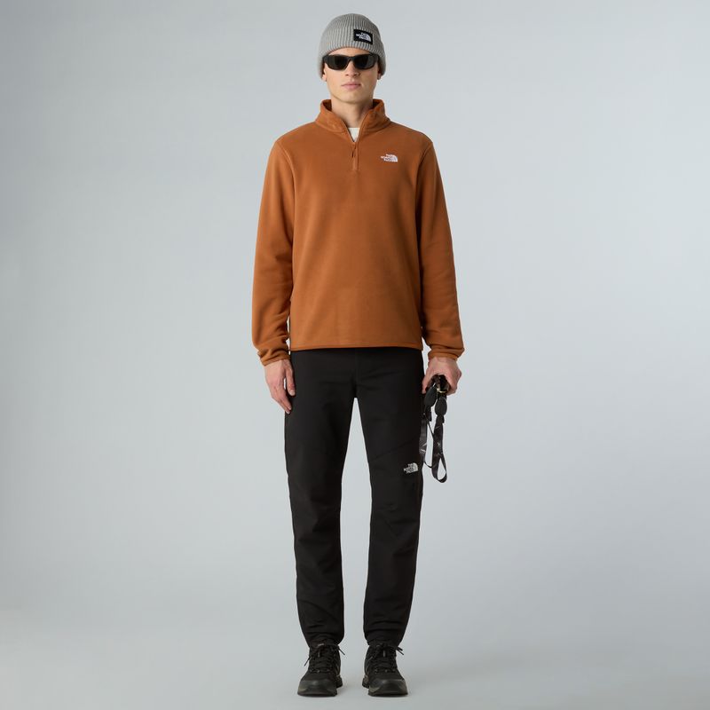 Мъжки суитшърт от полар The North Face Glacier Fleece 1/4 Zip burnt umber 2