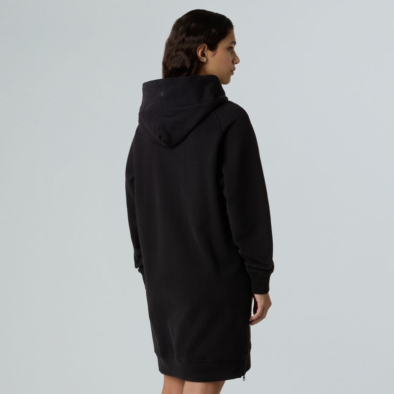 Рокля The North Face Relaxed с качулка в черно 3