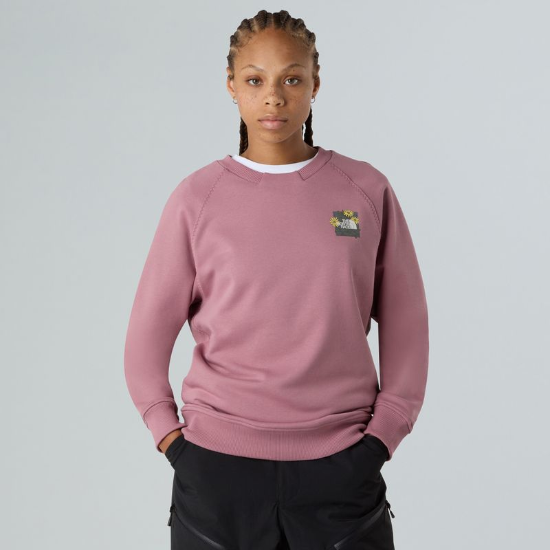 Дамски суичър The North Face Connect Relaxed Crew Graphic nostalgia rose