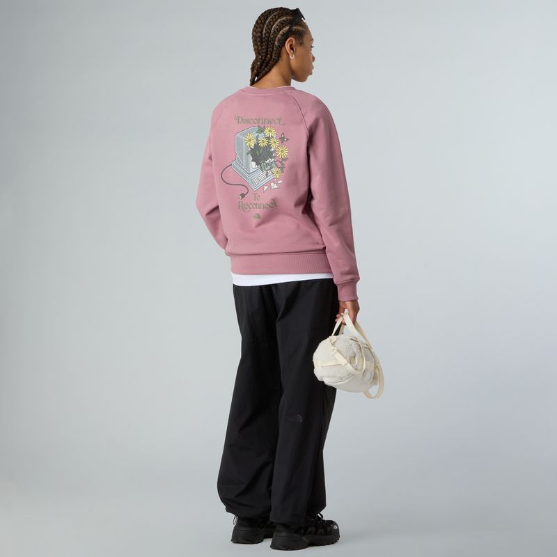 Дамски суичър The North Face Connect Relaxed Crew Graphic nostalgia rose 3