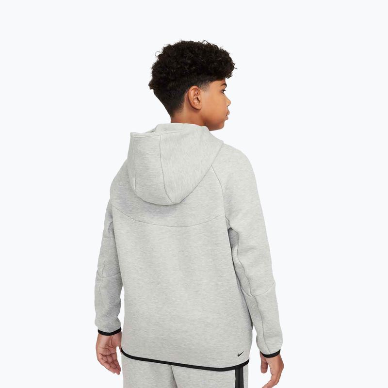 Детски суитшърт Nike Sportswear Tech Fleece Full-Zip тъмно сив heather/черен/черен 3
