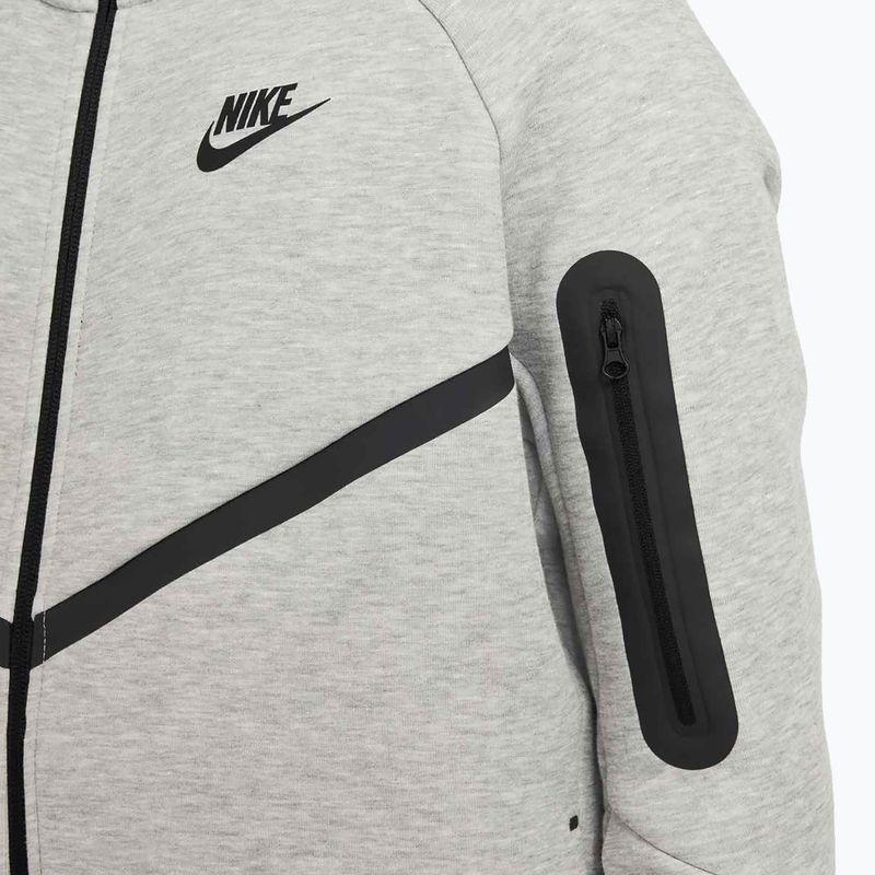 Детски суитшърт Nike Sportswear Tech Fleece Full-Zip тъмно сив heather/черен/черен 6