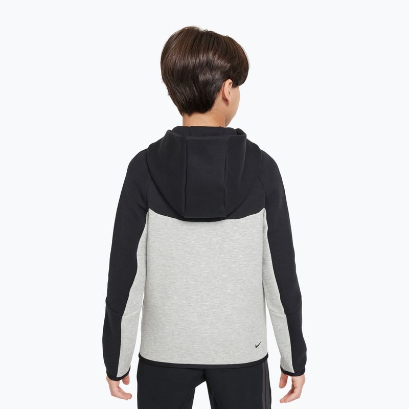 Детски суитшърт Nike Sportswear Tech Fleece Full Zip dark grey heather/black/black/black 3