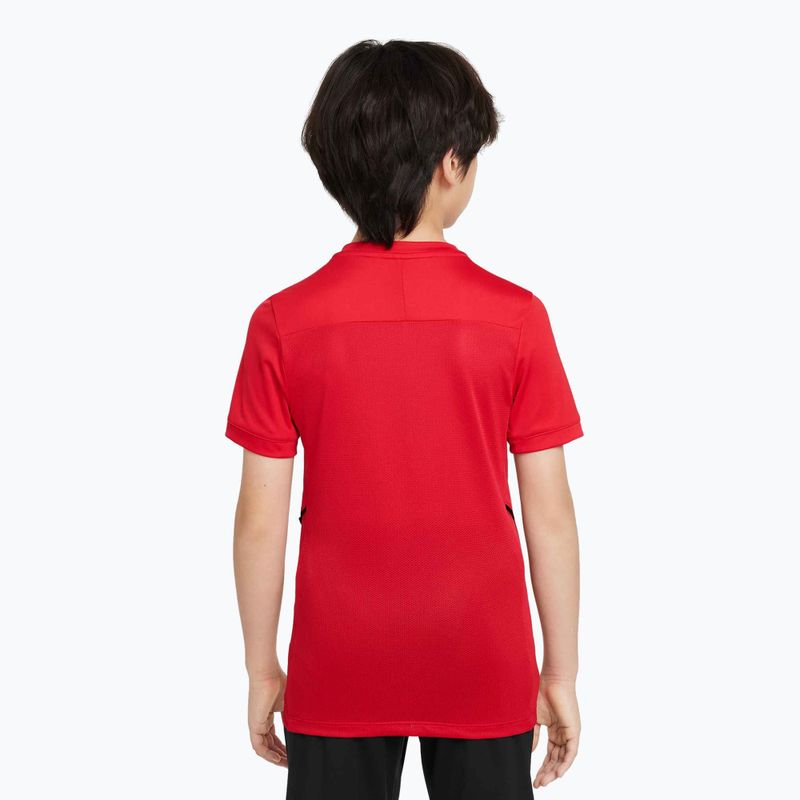Детска футболна тениска Nike Academy Dri-Fit Jr university red/university red/black 3