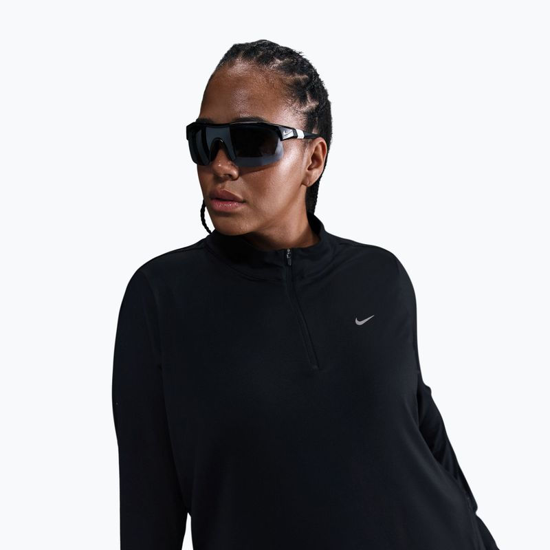 Дамска блуза с дълъг ръкав за бягане Nike Swift Dri-FIT UV 1/4-Zip Plus Size black 3