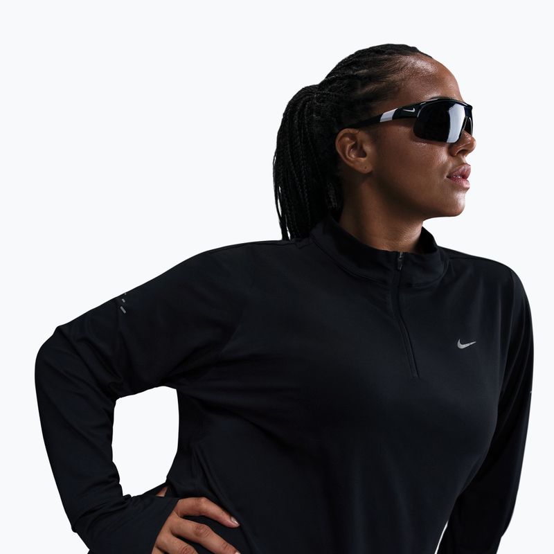 Дамска блуза с дълъг ръкав за бягане Nike Swift Dri-FIT UV 1/4-Zip Plus Size black 4