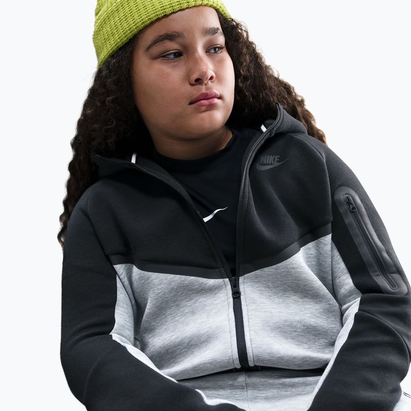 Детски суитшърт Nike Sportswear tech fleece full-zip dark grey heather/black/black/black 4
