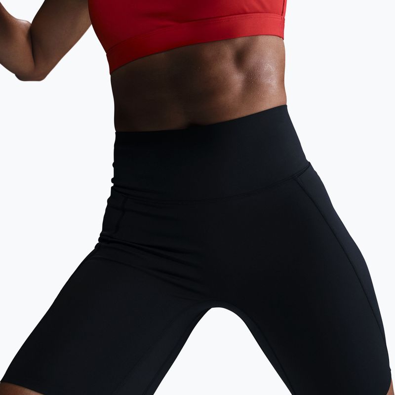 Дамски шорти за тренировка Nike Universa High Waisted Biker 8" black/anthracite/dark smoke grey 4