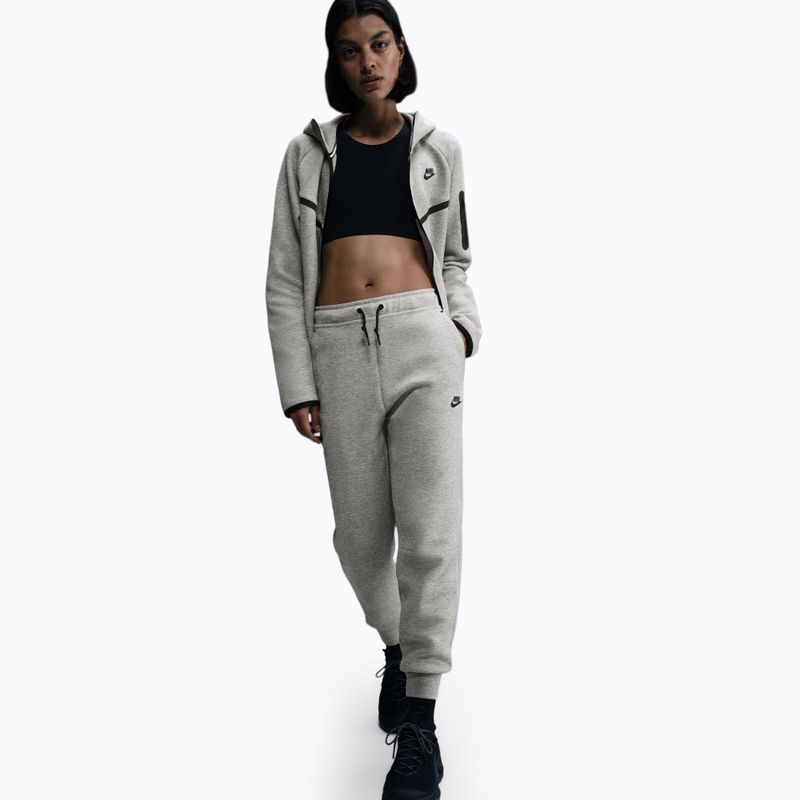 Дамски панталони Nike Sportswear Tech Fleece Mid-Rise dark grey heather/black 2