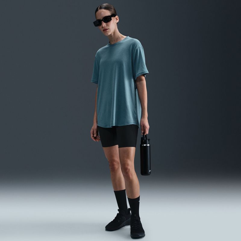 Дамска тениска Nike One Relaxed Dri-Fit smokey blue/black 10