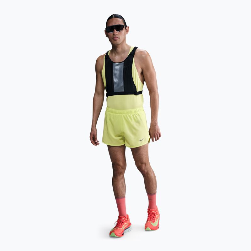 Мъжки шорти за бягане Nike Fast Dri-Fit Brief Lined 3" light lemon twist/black 2
