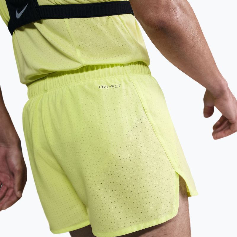 Мъжки шорти за бягане Nike Fast Dri-Fit Brief Lined 3" light lemon twist/black 5