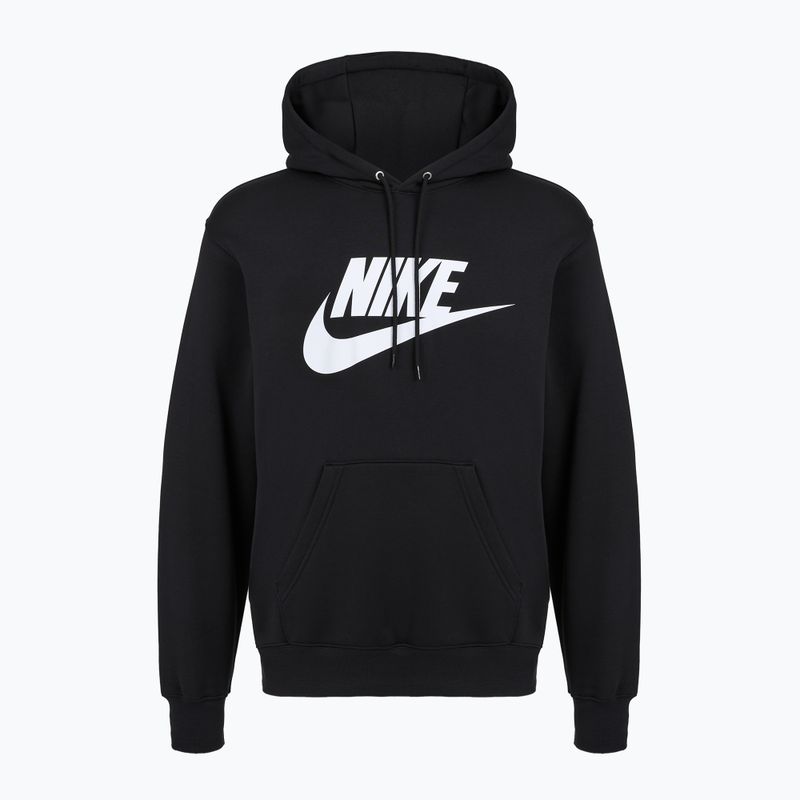 Мъжки суитшърт Nike Club Pullover Hoodie black/black/white 6