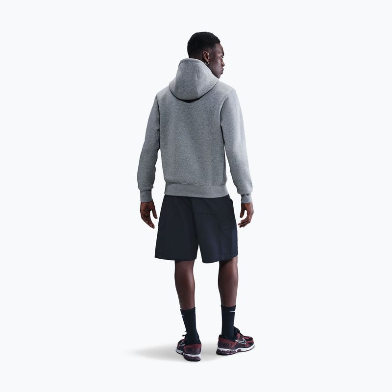 Мъжки суитшърт Nike Club Pullover Hoodie dark grey heather/light smoke grey/white 3