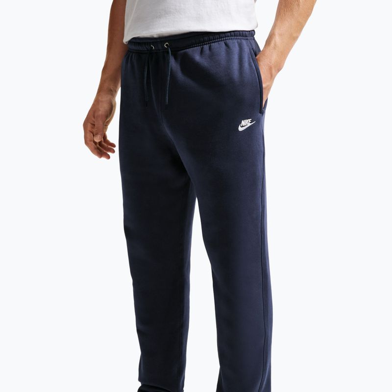Мъжки панталони за бягане Nike Club Cuffed Brushed obsidian/obsidian/white 2