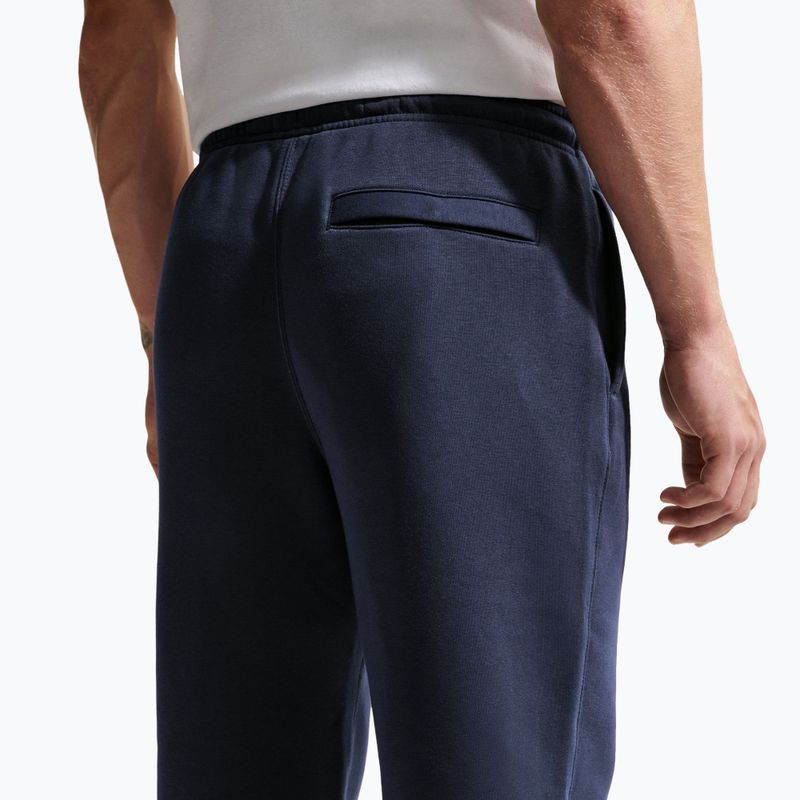 Мъжки панталони за бягане Nike Club Cuffed Brushed obsidian/obsidian/white 4