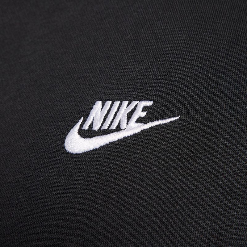 Мъжки суитшърт Nike Club Full Zip Hoodie black/black/white 7