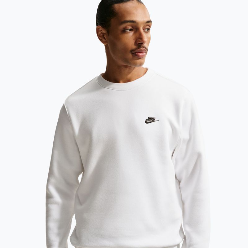 Мъжки суитшърт Nike Club Fleece Crew white/black 4