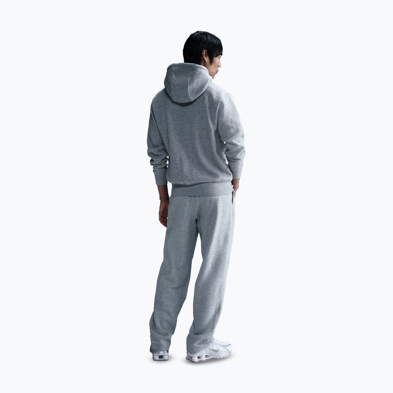 Мъжки суитшърт Nike Club Full Zip Hoodie dark grey heather/light smoke grey/white 3