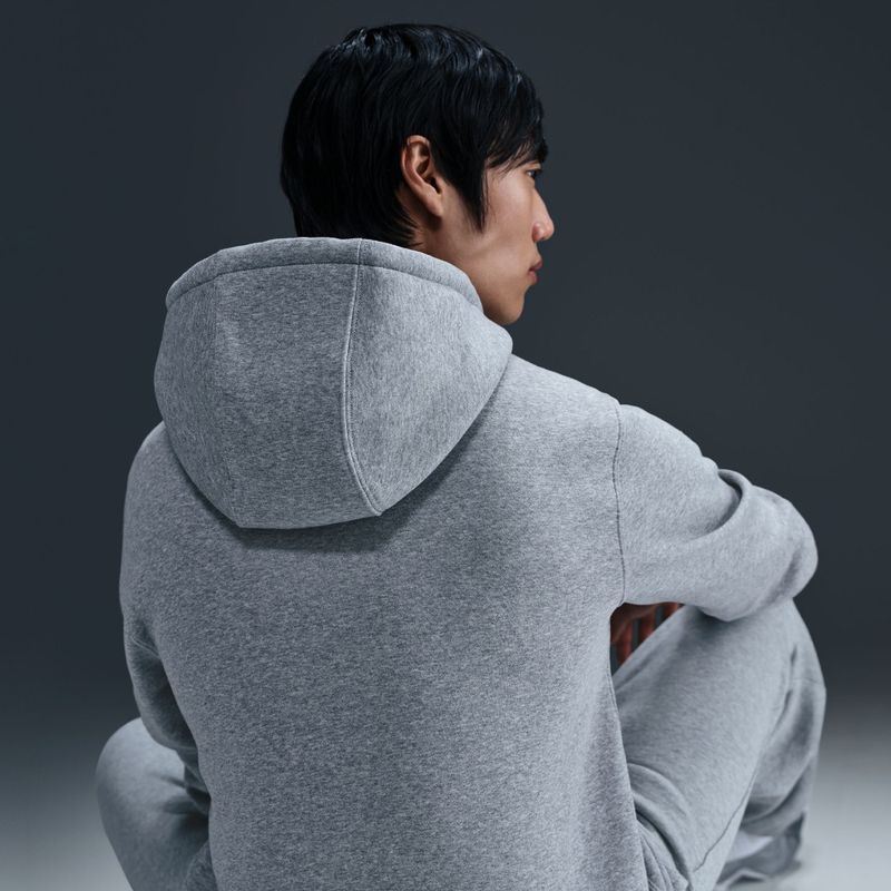 Мъжки суитшърт Nike Club Full Zip Hoodie dark grey heather/light smoke grey/white 6