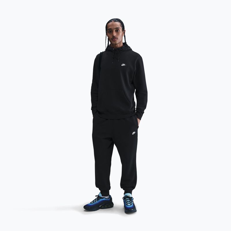 Мъжки суитшърт Nike Club Pullover Hoodie black/black/white 2