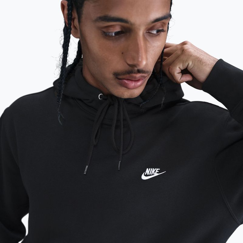 Мъжки суитшърт Nike Club Pullover Hoodie black/black/white 5