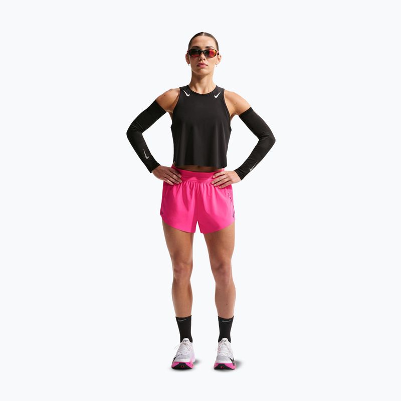 Дамски шорти за бягане Nike AeroSwift Dri-Fit ADV Mid-Rise 3" hyper pink/black 2