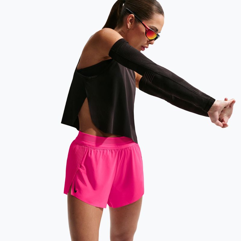Дамски шорти за бягане Nike AeroSwift Dri-Fit ADV Mid-Rise 3" hyper pink/black 4