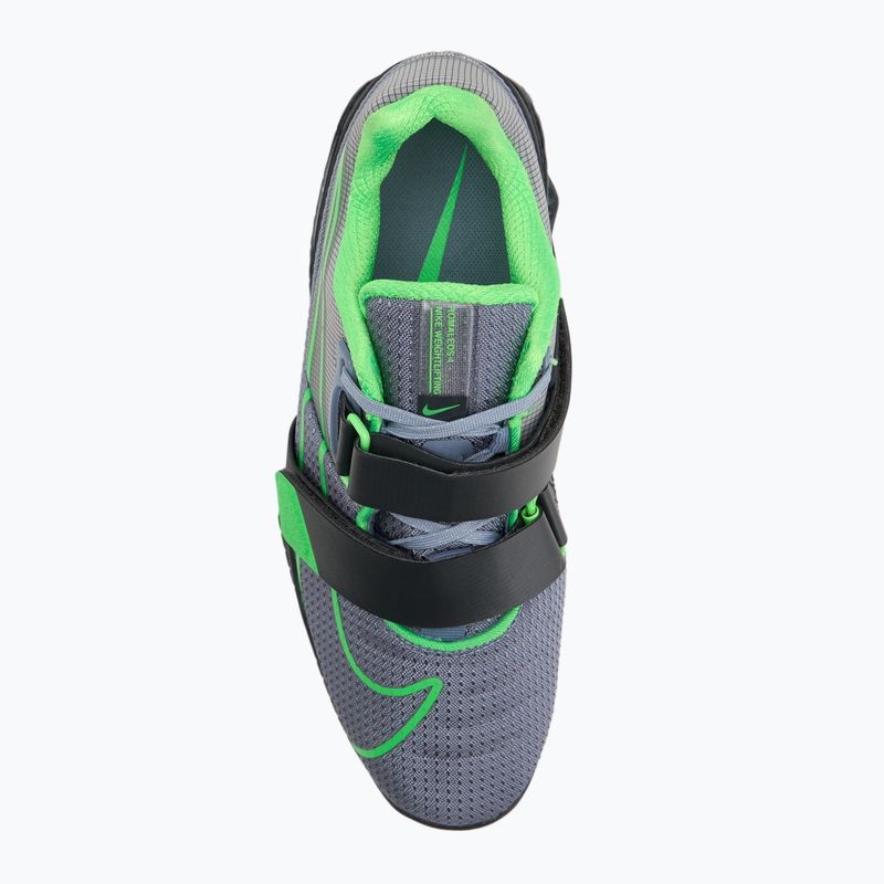 Nike Romaleos 4 пепелява шисти/зелен удар/антрацит обувка за вдигане на тежести 5