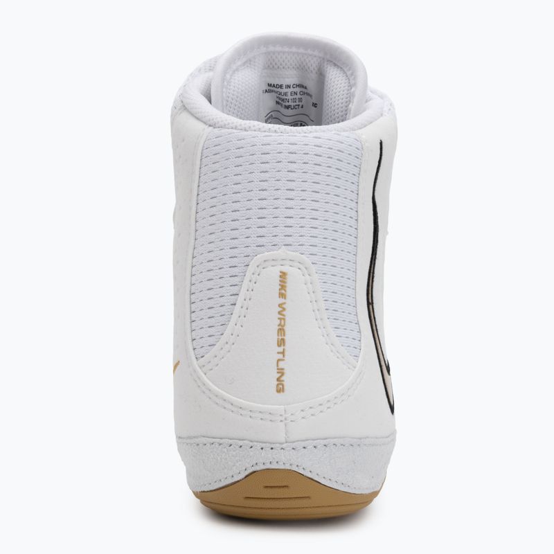 Обувки за борба Nike Inflict 4 бяло/металическо злато/фотонен прах/черно 6