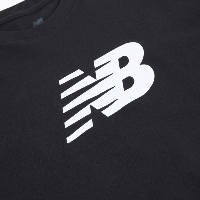 Дамска тениска New Balance Sport Jersey Relaxed Logo black/white 3